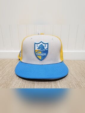 NWOT! LA CHARGERS Men's New Era '23 Sideline Historic 9FIFTY Fitted Hat (7.5)